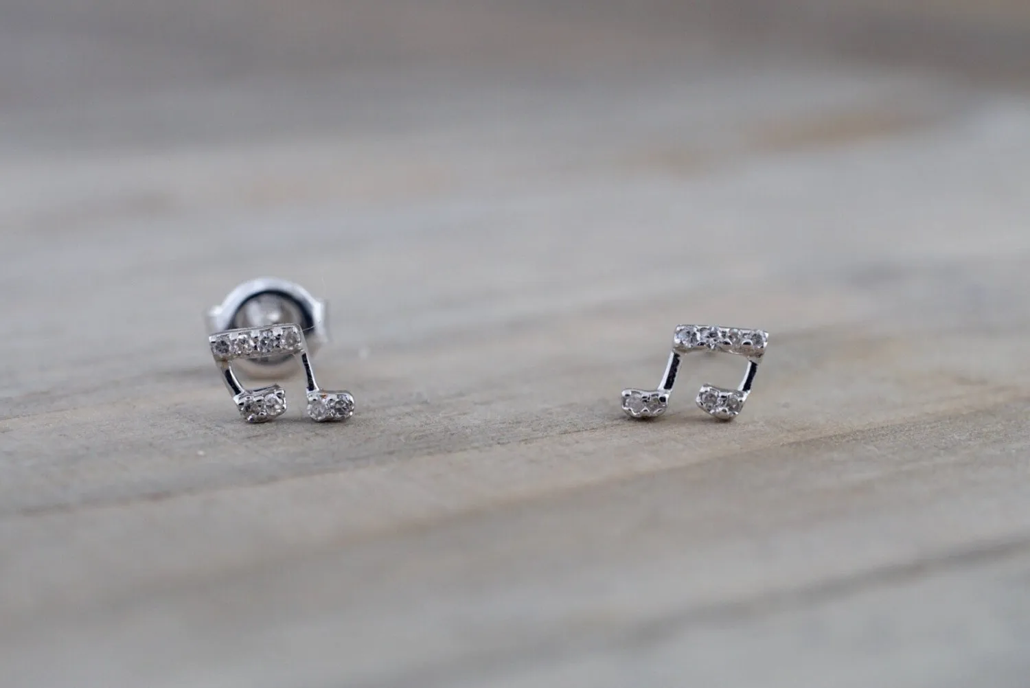 Music Note Diamond Studs