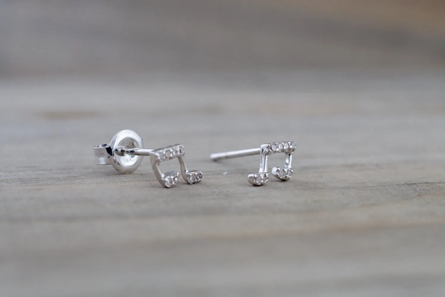 Music Note Diamond Studs