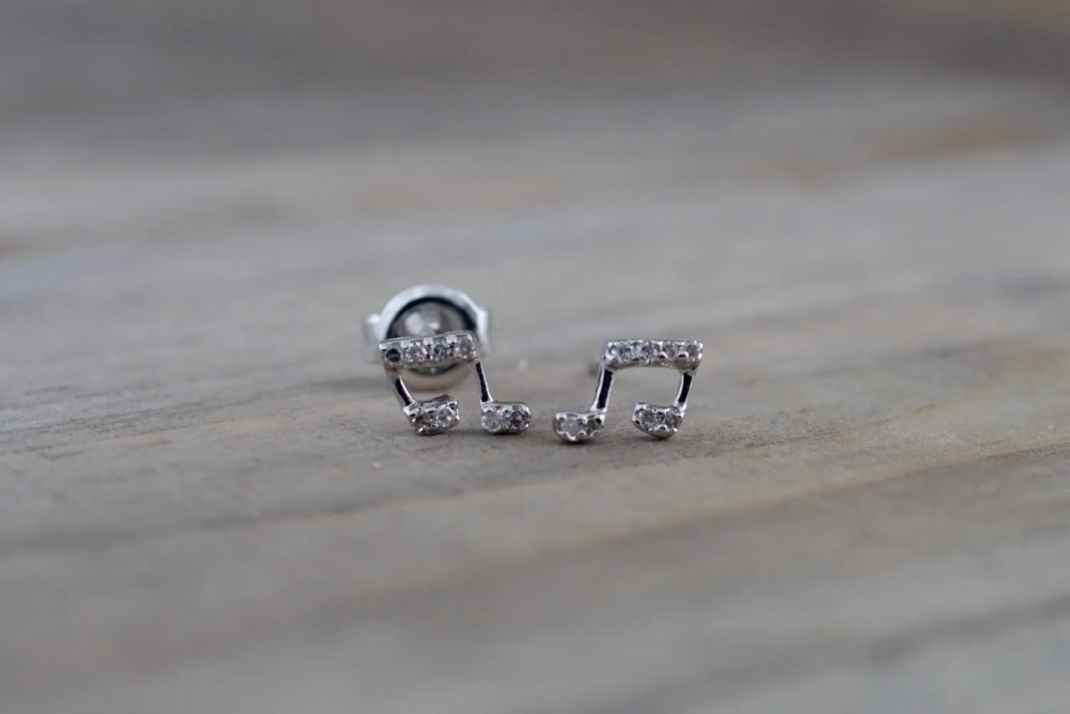 Music Note Diamond Studs