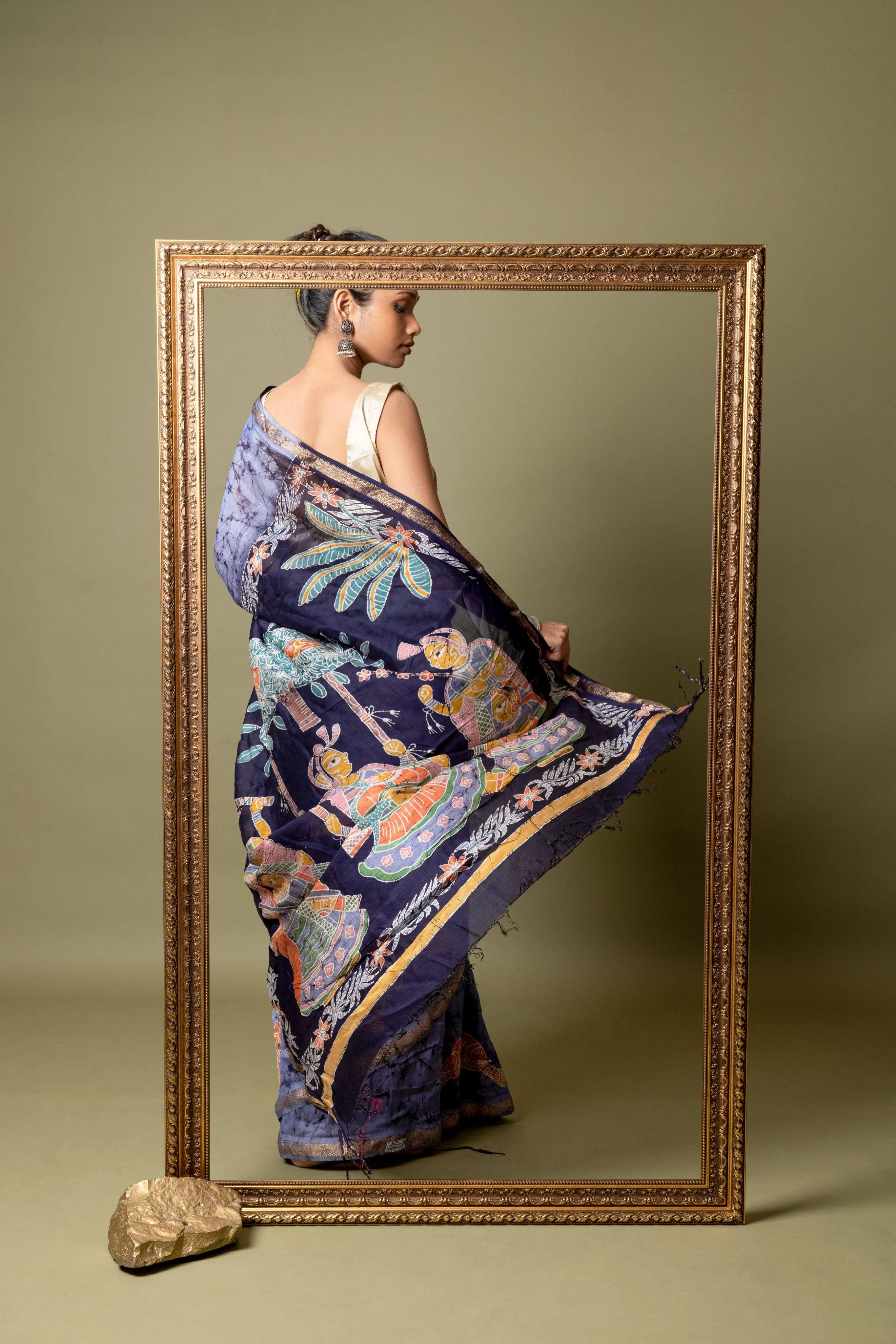 Narmada - Dulhan Batik Phad Maheswari saree