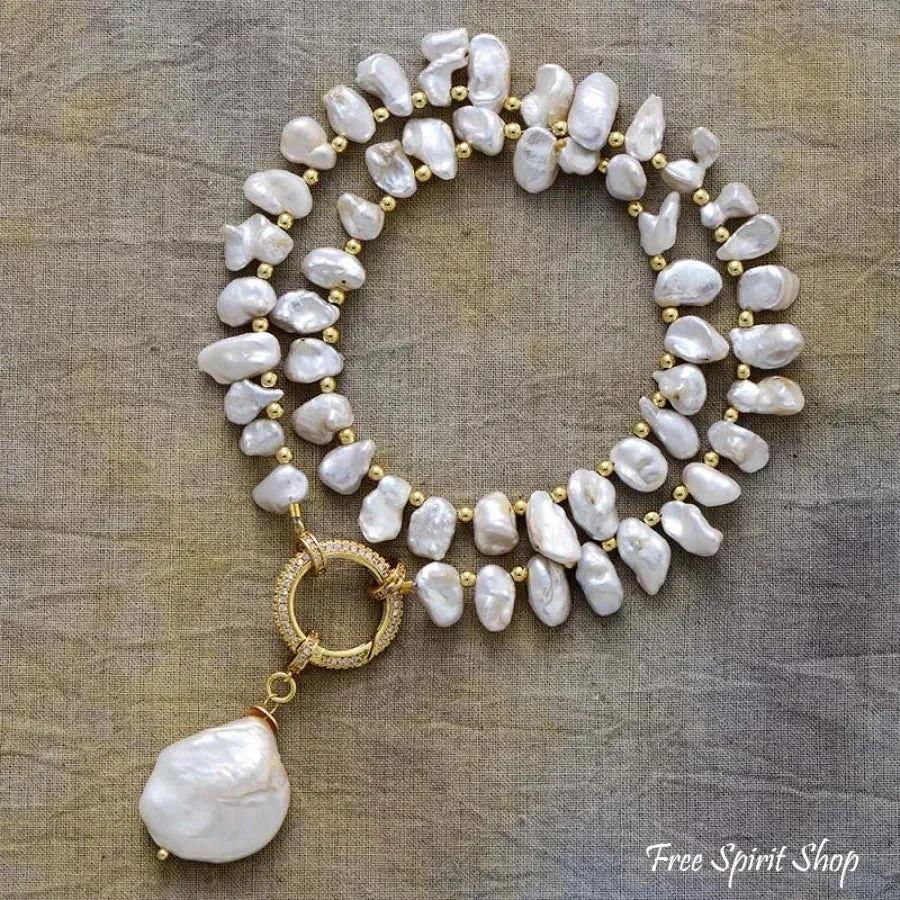 Natural Irregular Freshwater Pearl Necklace