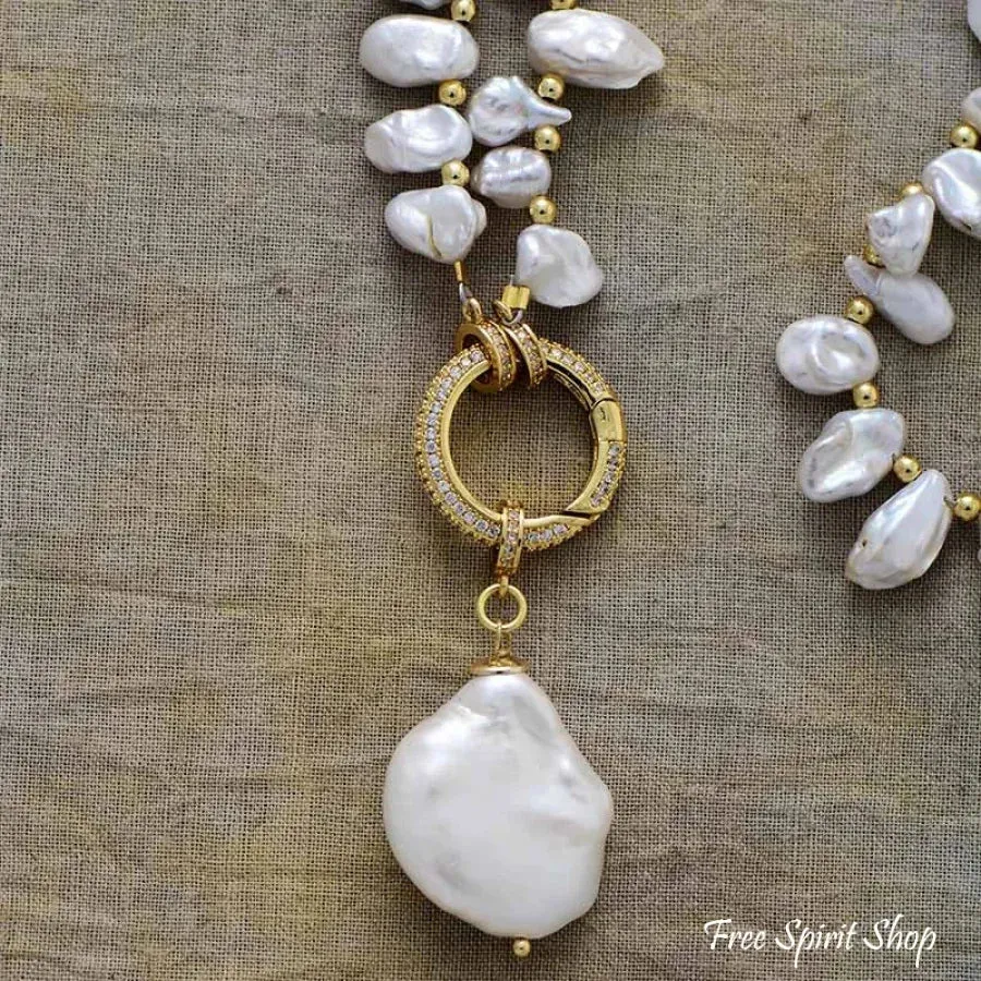 Natural Irregular Freshwater Pearl Necklace