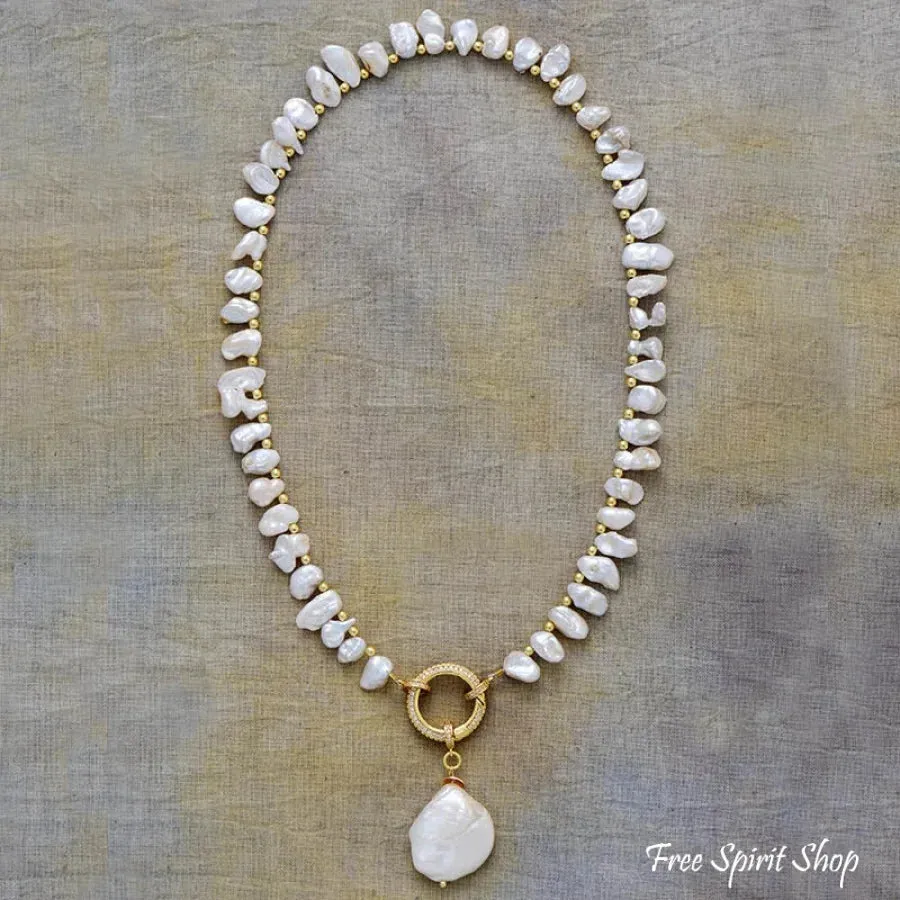 Natural Irregular Freshwater Pearl Necklace