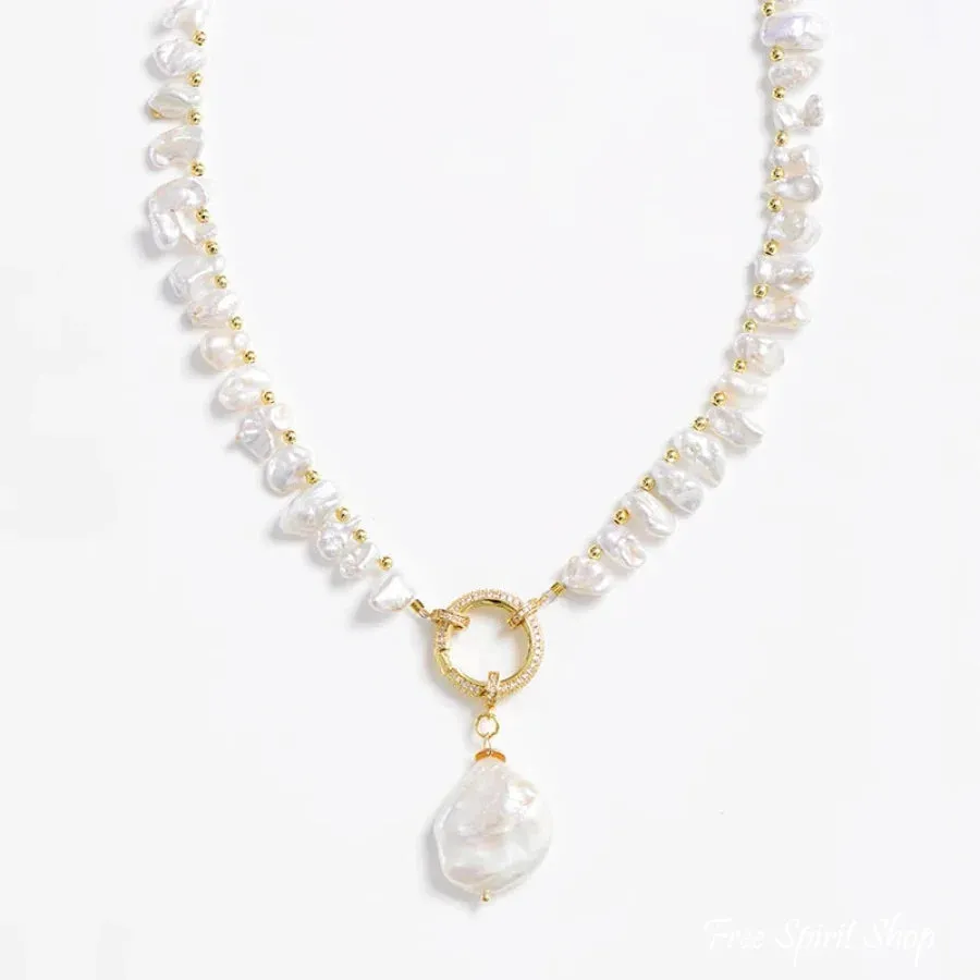 Natural Irregular Freshwater Pearl Necklace