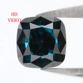 Natural Loose Cushion Blue Color Diamond 0.65 CT 4.50 MM Cushion Shape Rose Cut Diamond L8541