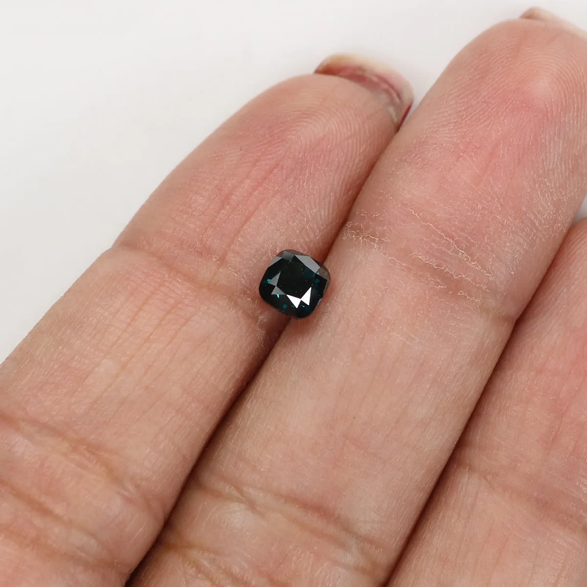 Natural Loose Cushion Blue Color Diamond 0.65 CT 4.50 MM Cushion Shape Rose Cut Diamond L8541