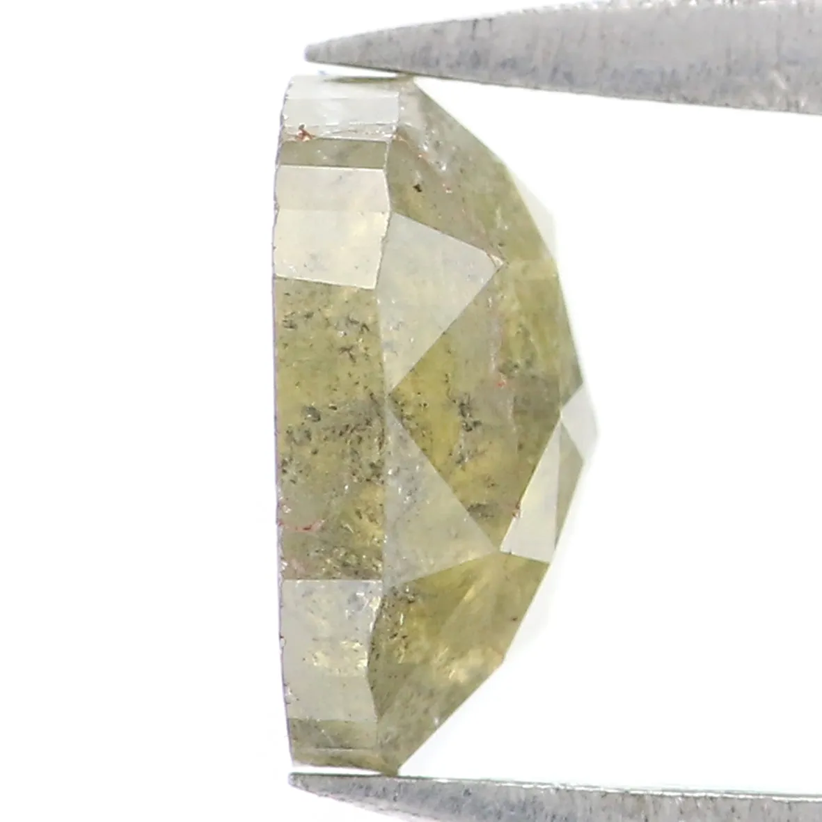 Natural Loose Cushion Diamond Yellow Green Color 1.21 CT 6.40 MM Cushion Shape Rose Cut Diamond L8441