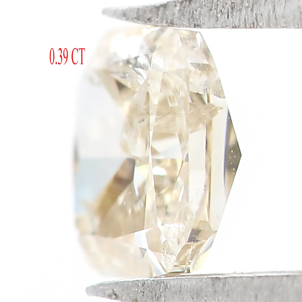 Natural Loose Cushion Yellow Grey Color Diamond 0.39 CT 4.30 MM Cushion Shape Rose Cut Diamond L7452