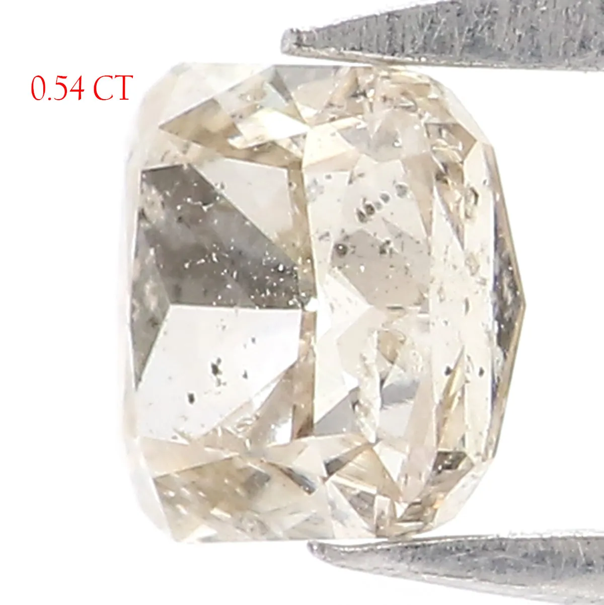 Natural Loose Cushion Yellow Grey Color Diamond 0.54 CT 4.40 MM Cushion Shape Rose Cut Diamond L5947