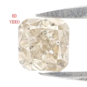 Natural Loose Cushion Yellow Grey Color Diamond 0.54 CT 4.40 MM Cushion Shape Rose Cut Diamond L5947