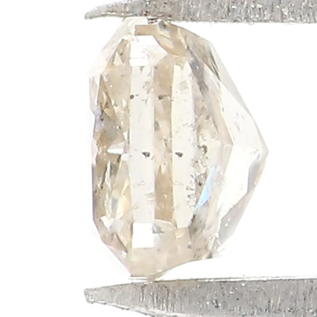 Natural Loose Cushion Yellow Grey Color Diamond 0.54 CT 4.40 MM Cushion Shape Rose Cut Diamond L5947