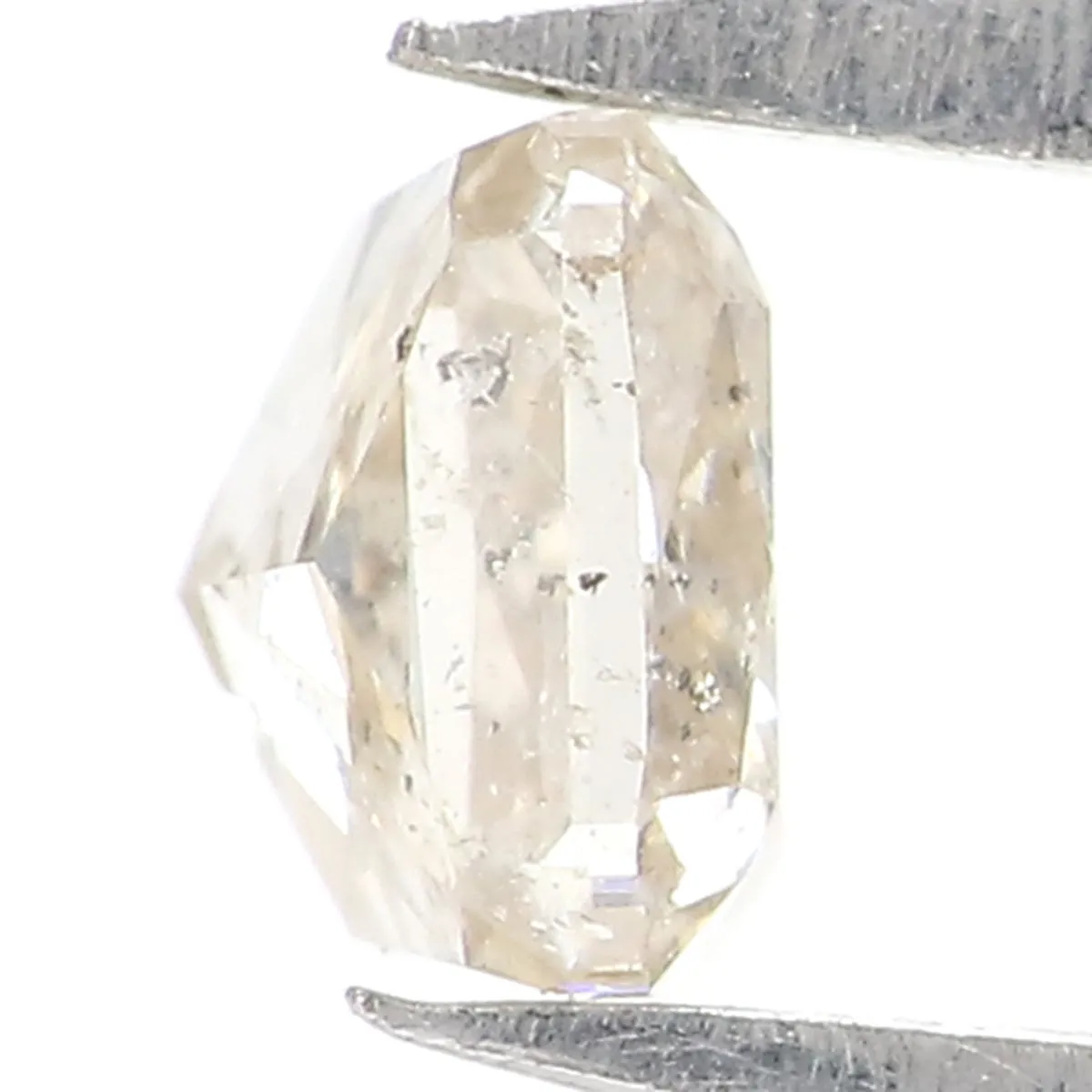 Natural Loose Cushion Yellow Grey Color Diamond 0.54 CT 4.40 MM Cushion Shape Rose Cut Diamond L5947