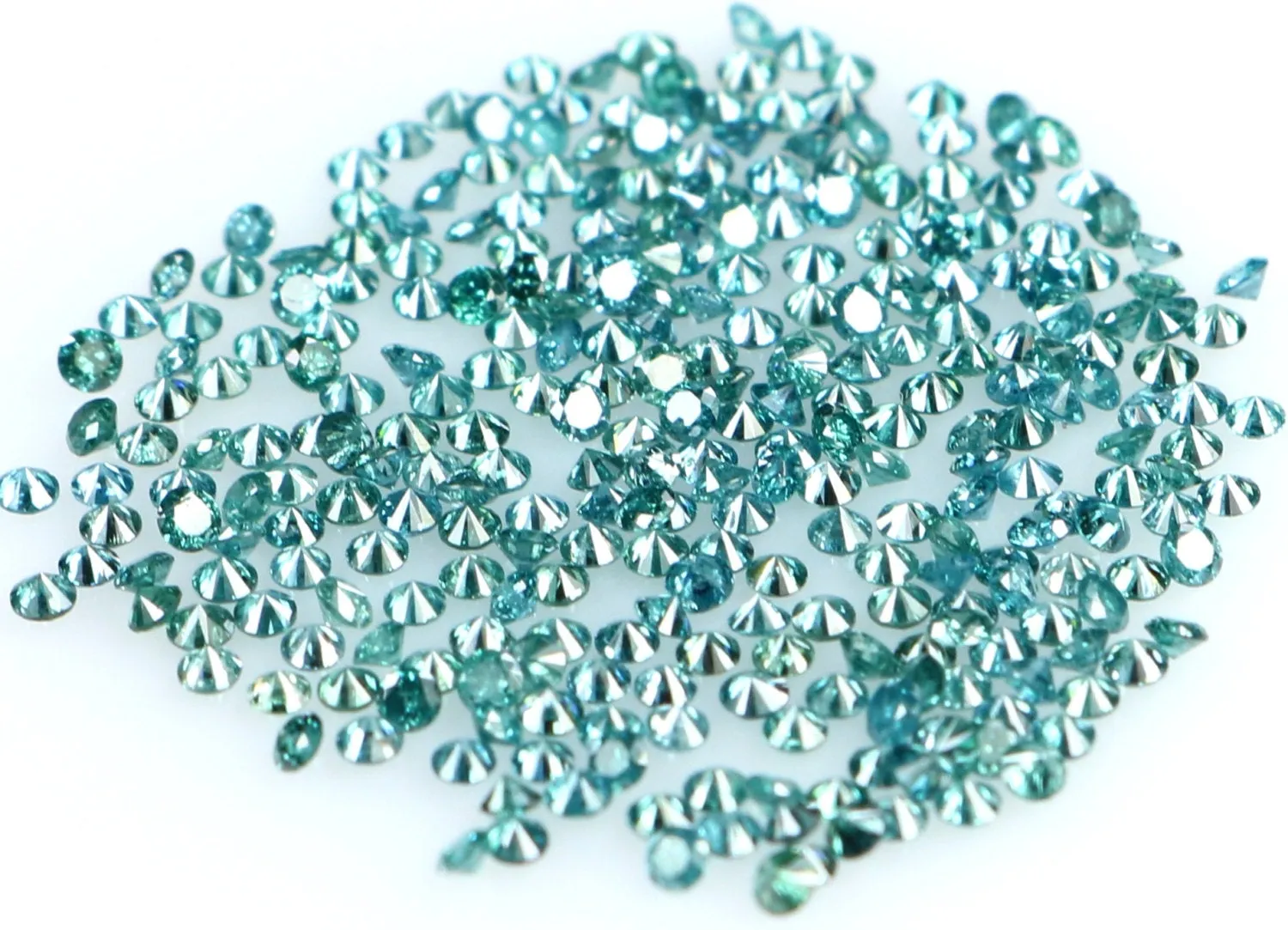 Natural Loose Diamond Brilliant Round Blue Color I1 I3 Clarity 1.10 to 1.55 MM 25 Pcs lot Q22