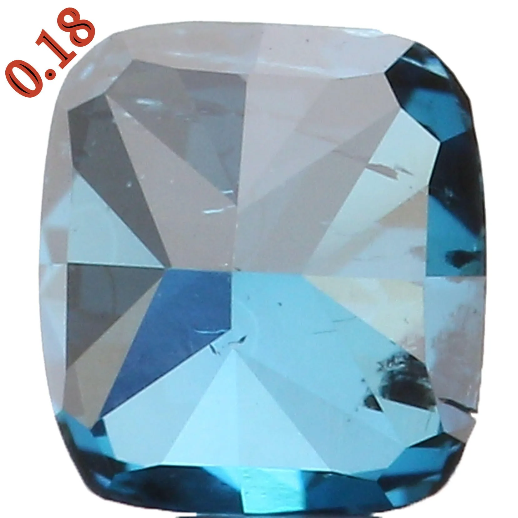 Natural Loose Diamond Cushion Blue Color SI2 Clarity 3.30 MM 0.18 Ct L5899