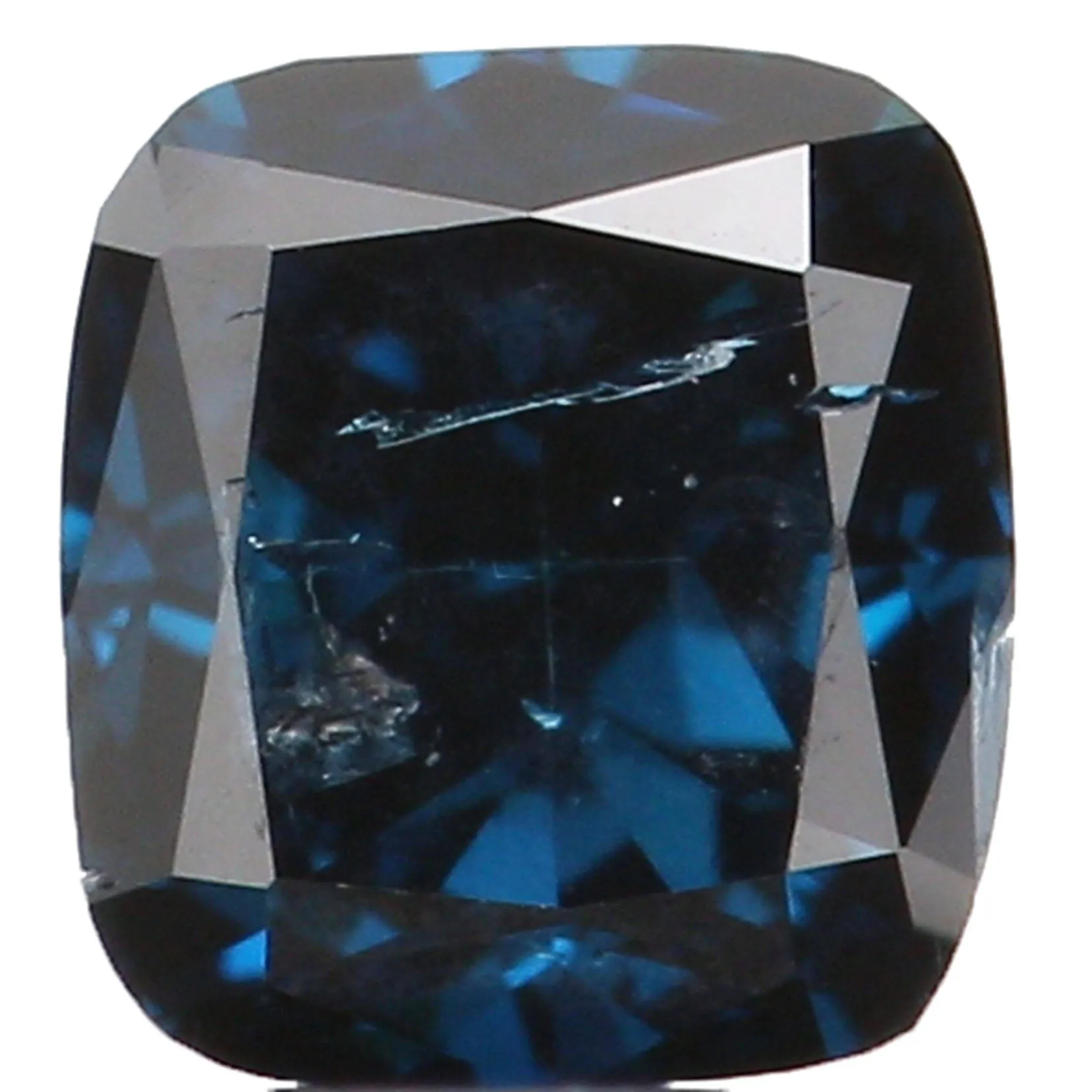 Natural Loose Diamond Cushion Blue Color SI2 Clarity 3.30 MM 0.18 Ct L5899