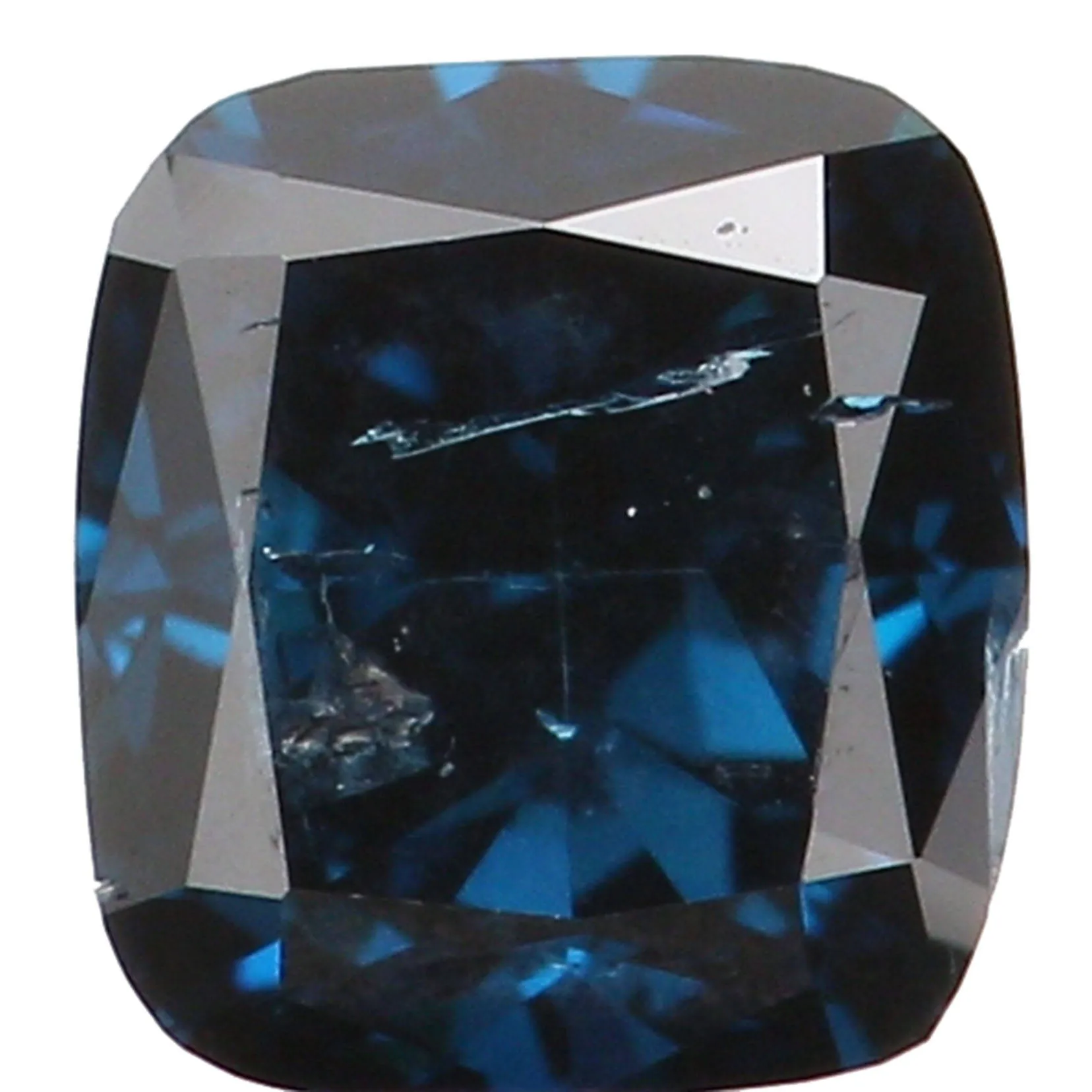 Natural Loose Diamond Cushion Blue Color SI2 Clarity 3.30 MM 0.18 Ct L5899