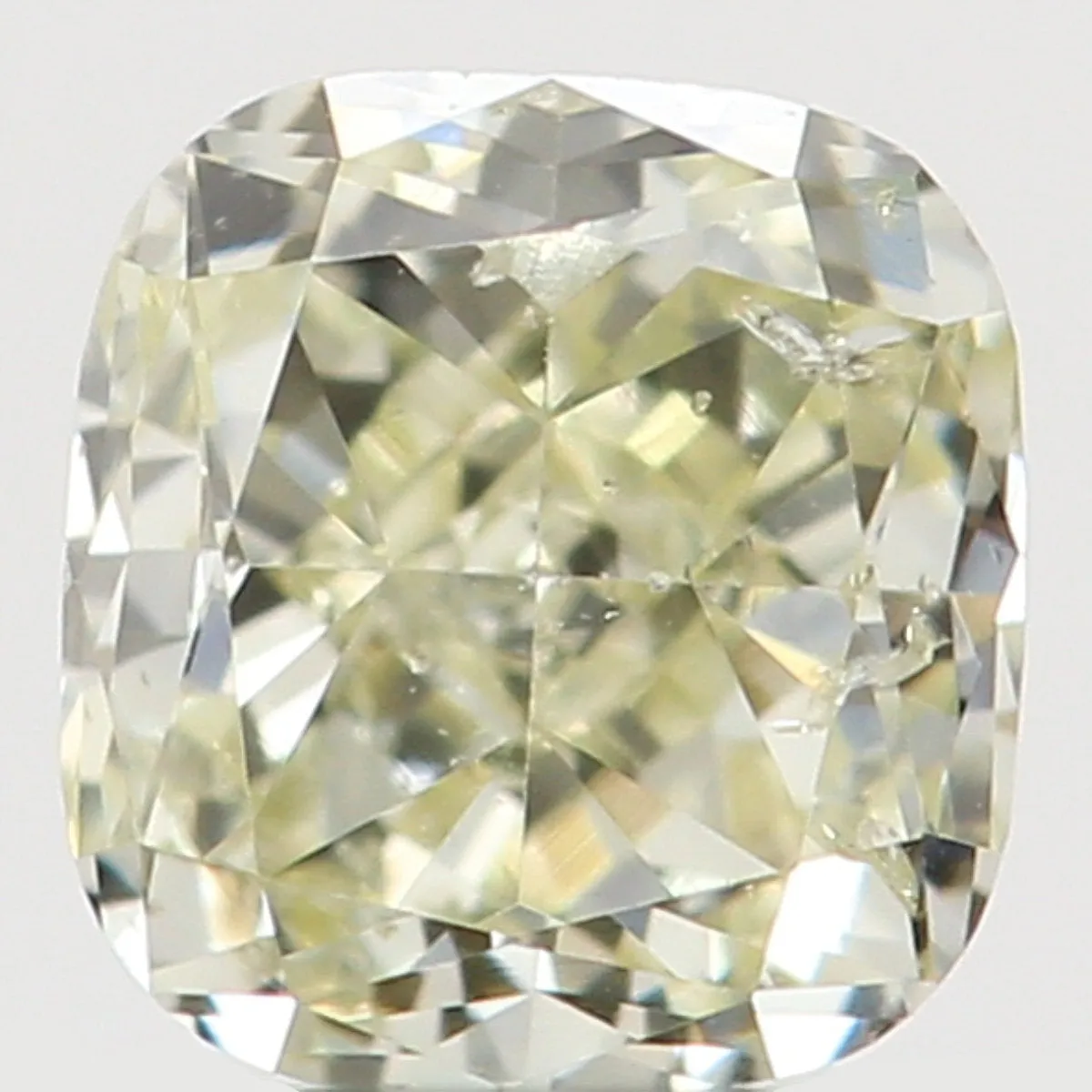 Natural Loose Diamond Cushion Yellow Color SI1 Clarity 3.20 MM 0.18 Ct L6458