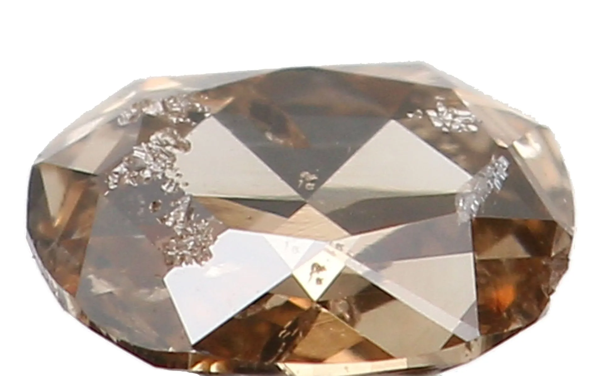 Natural Loose Diamond Oval Dark Brown Color I1 Clarity 3.70 MM 0.14 Ct KR658