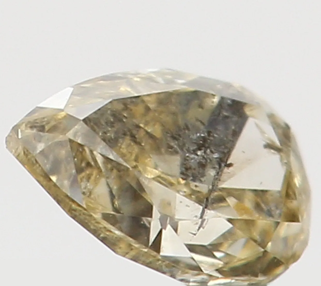 Natural Loose Diamond Pear Yellow Color I2 Clarity 3.70 MM 0.11 Ct L5506