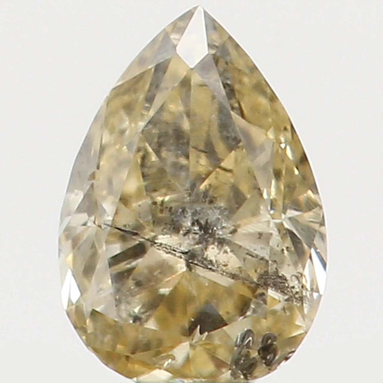 Natural Loose Diamond Pear Yellow Color I2 Clarity 3.70 MM 0.11 Ct L5506