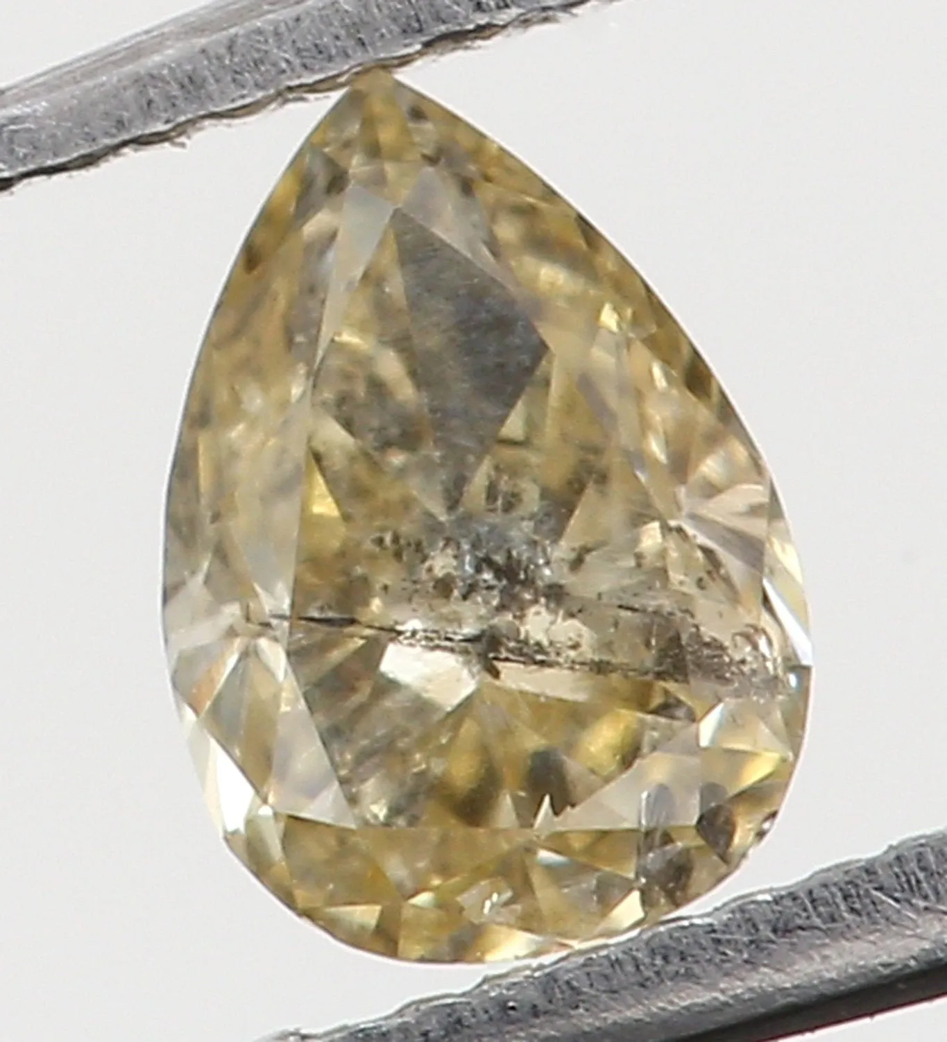 Natural Loose Diamond Pear Yellow Color I2 Clarity 3.70 MM 0.11 Ct L5506