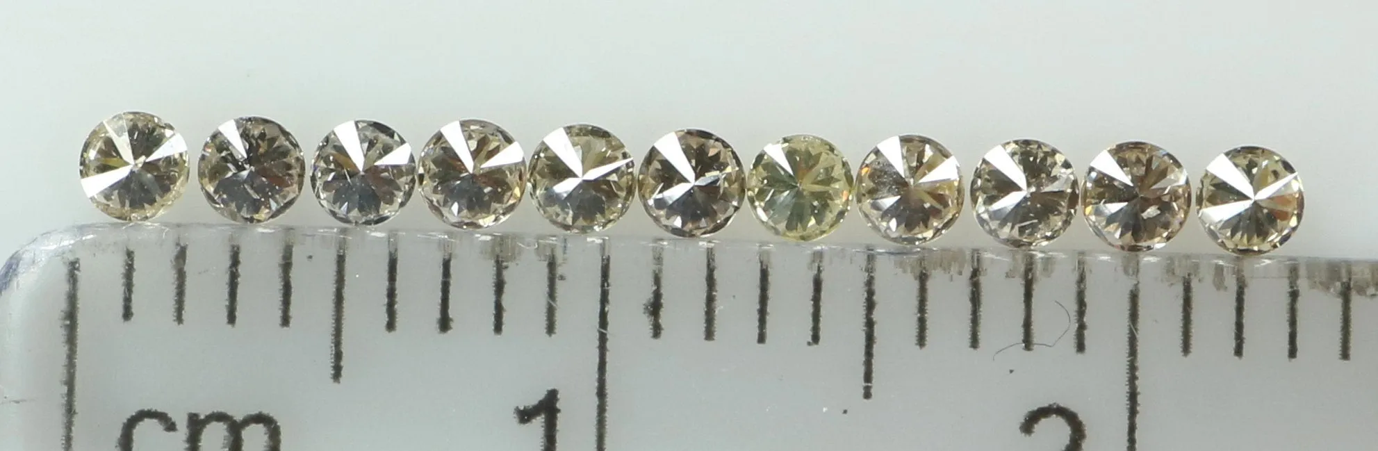 Natural Loose Diamond Round Brown Color I1-SI2 Clarity 11 Pcs 0.38 Ct L6575