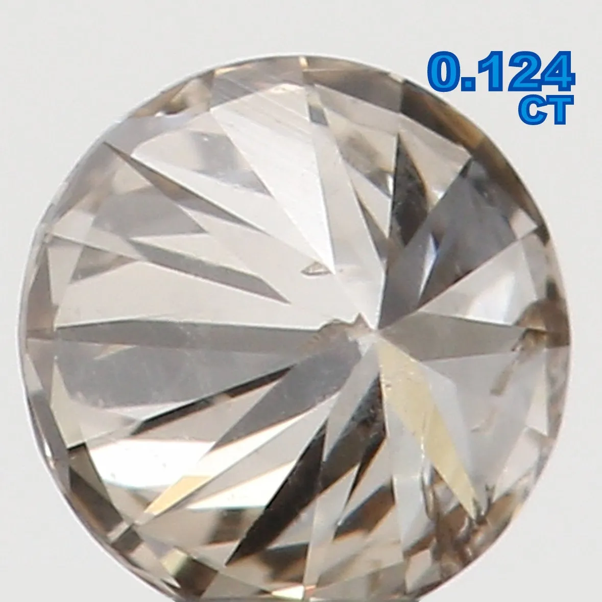 Natural Loose Diamond Round Brown Color SI2 Clarity 3.10 MM 0.124 Ct KR1297