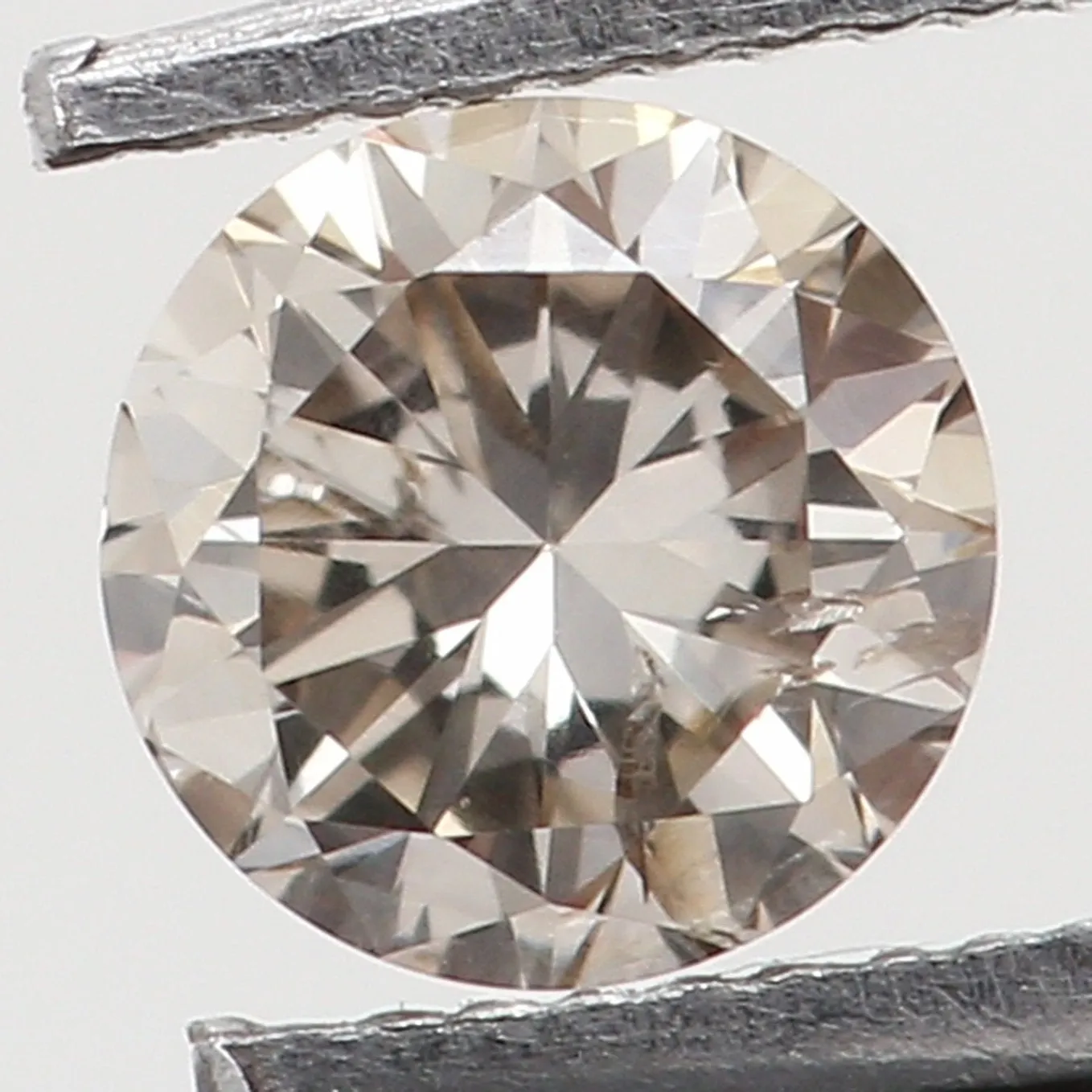 Natural Loose Diamond Round Brown Color SI2 Clarity 3.10 MM 0.124 Ct KR1297