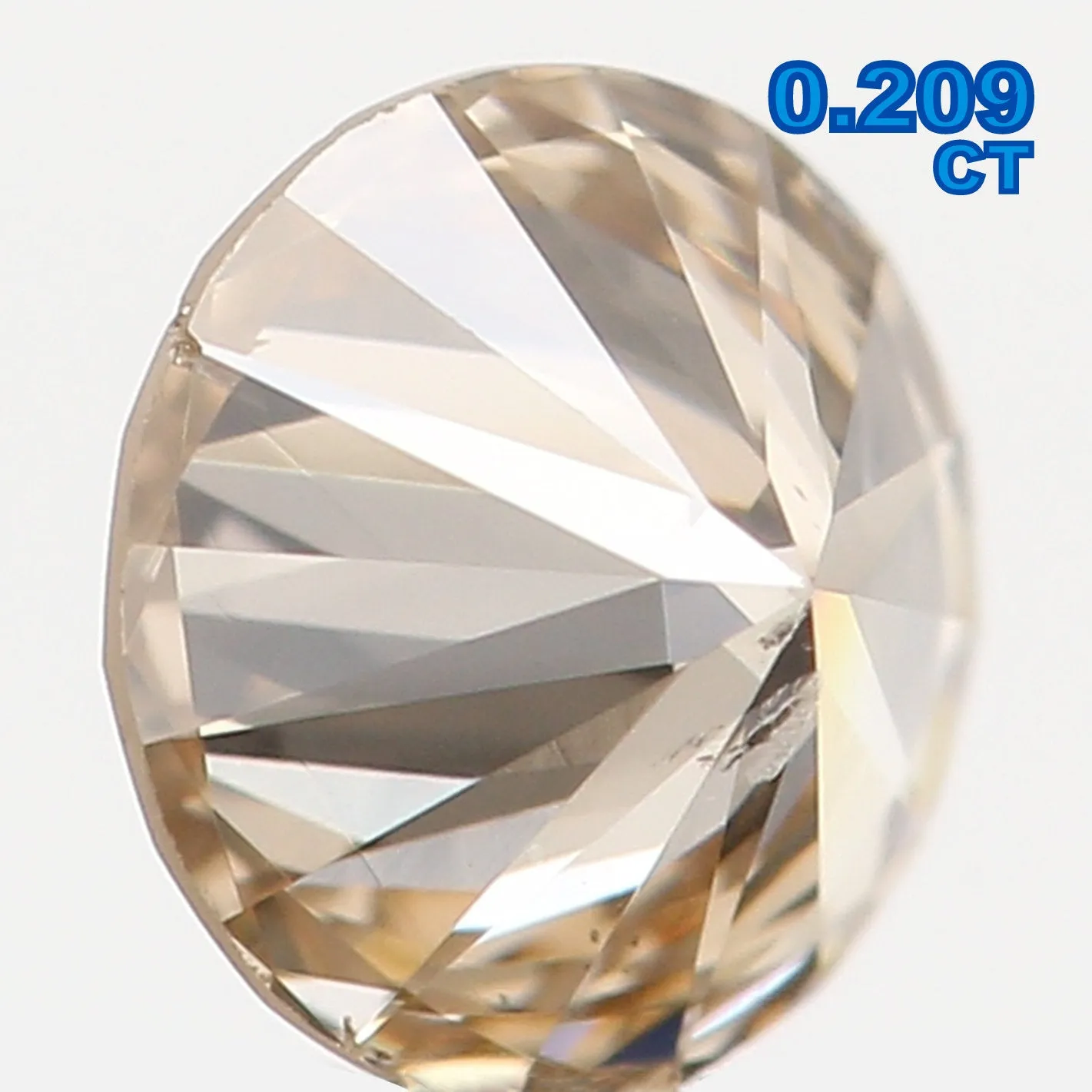 Natural Loose Diamond Round Brown Color SI2 Clarity 3.80 MM 0.209 Ct KR1234