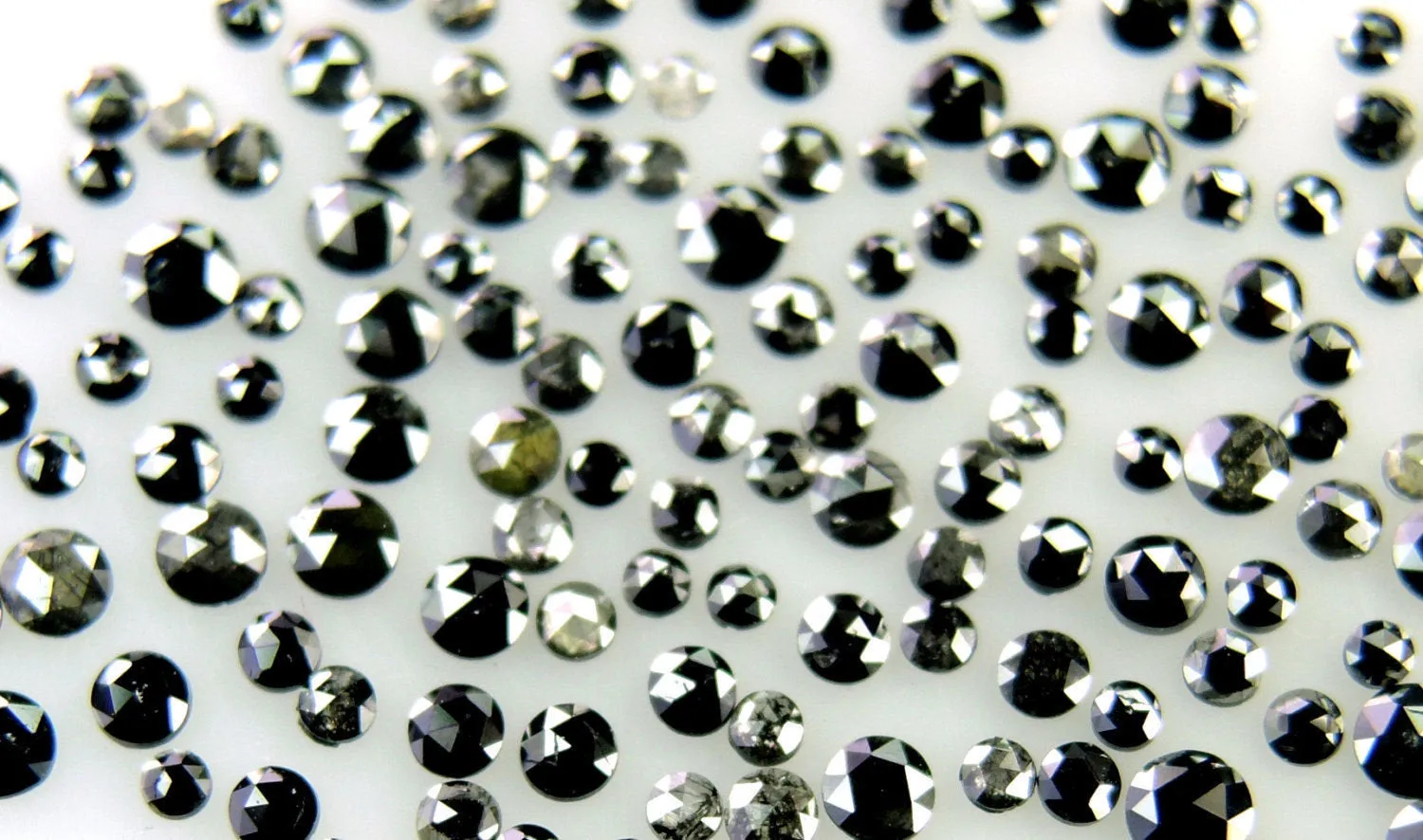 Natural Loose Diamond Round Rose Cut Black I3 Clarity All MM Size 25 Pcs Lot Q39