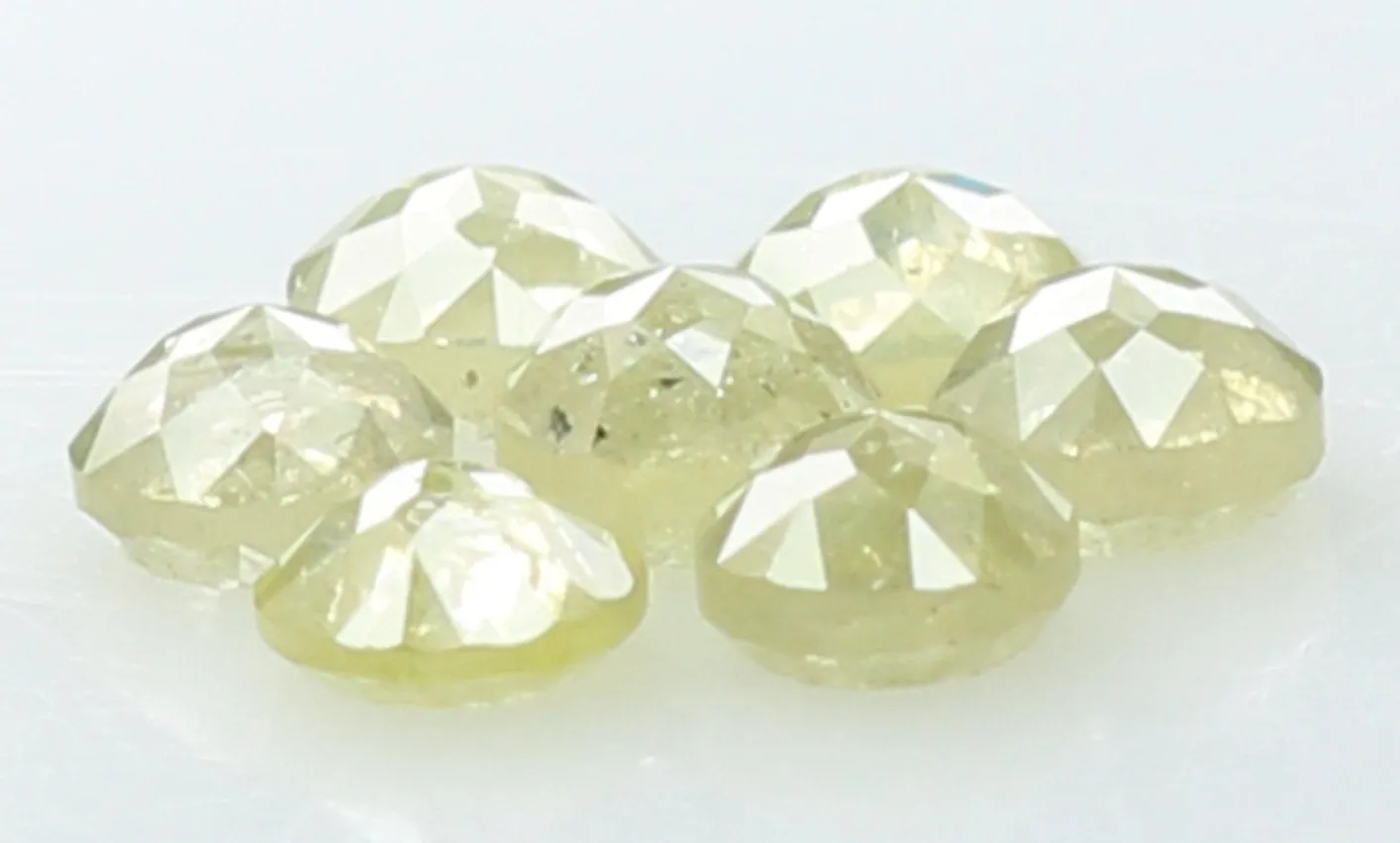 Natural Loose Diamond Round Rose Cut Yellow Grey Color I3 Clarity 7 Pcs 1.28 Ct KDL5985