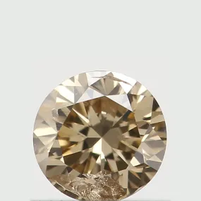 Natural Loose Diamond Round Yellow Brown Color SI1 Clarity 3.30 MM 0.14 Ct KR1345