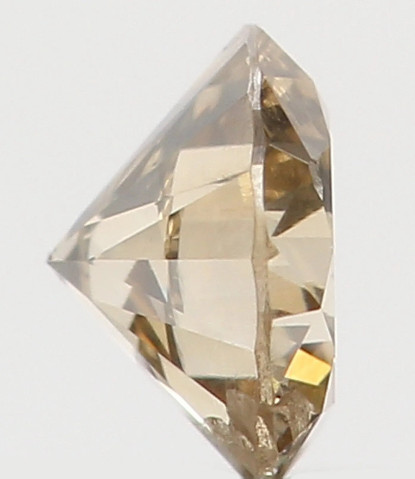 Natural Loose Diamond Round Yellow Brown Color SI1 Clarity 3.30 MM 0.14 Ct KR1345