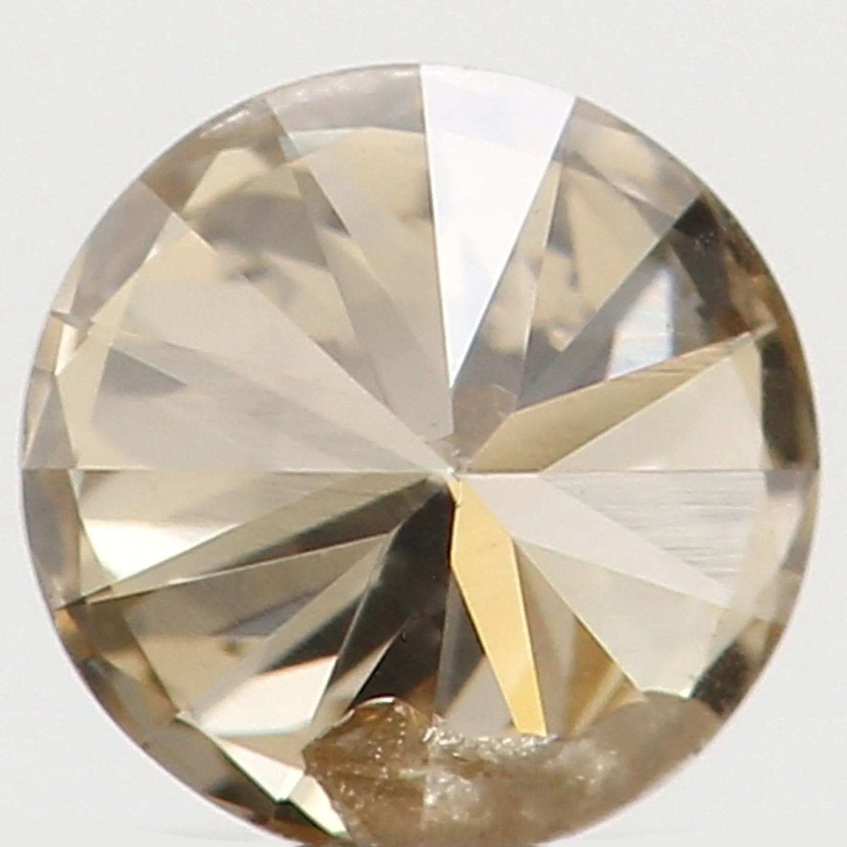 Natural Loose Diamond Round Yellow Brown Color SI1 Clarity 3.30 MM 0.14 Ct KR1345