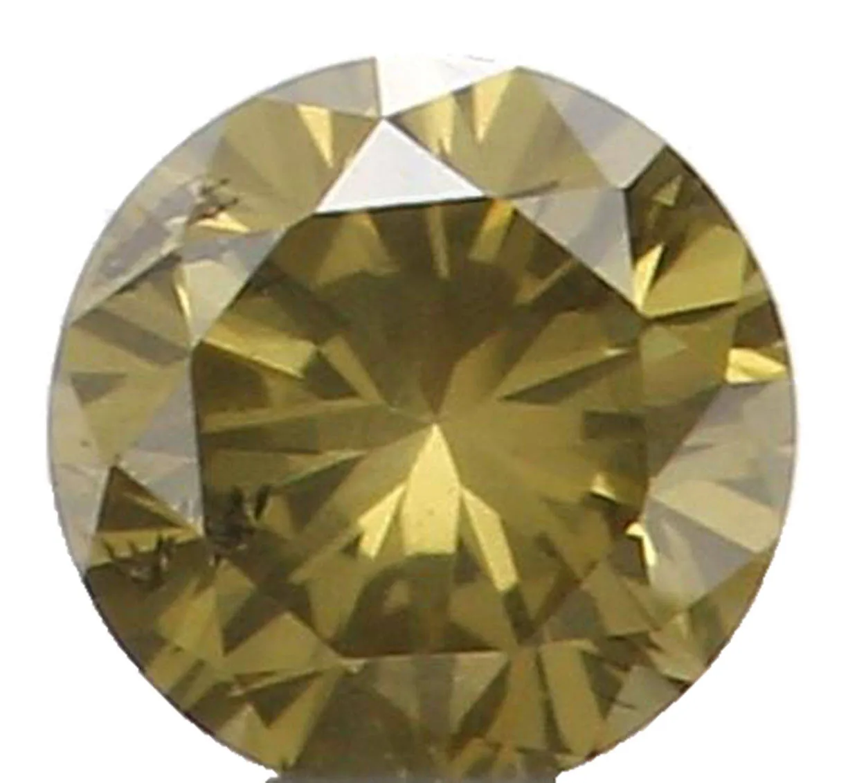 Natural Loose Diamond Round Yellowish Green Color SI1 Clarity 2.23 MM 0.047 Ct KR1371