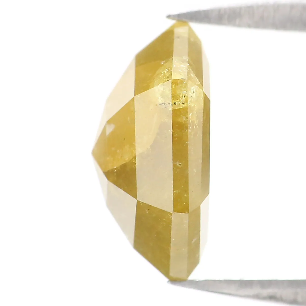 Natural Loose Hexagon Yellow Color Diamond 2.96 CT 9.91 MM Hexagon Shape Rose Cut Diamond L2426