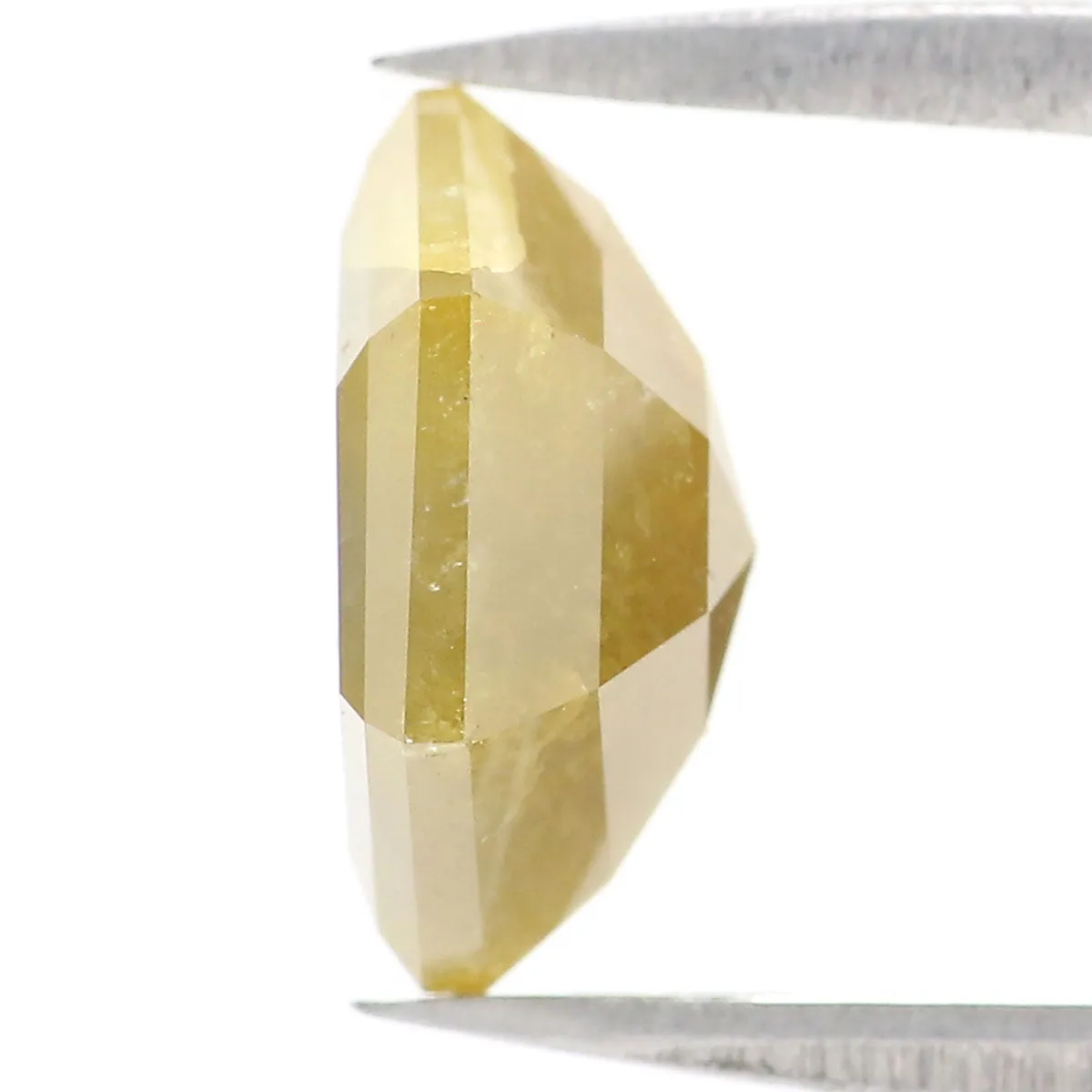 Natural Loose Hexagon Yellow Color Diamond 2.96 CT 9.91 MM Hexagon Shape Rose Cut Diamond L2426