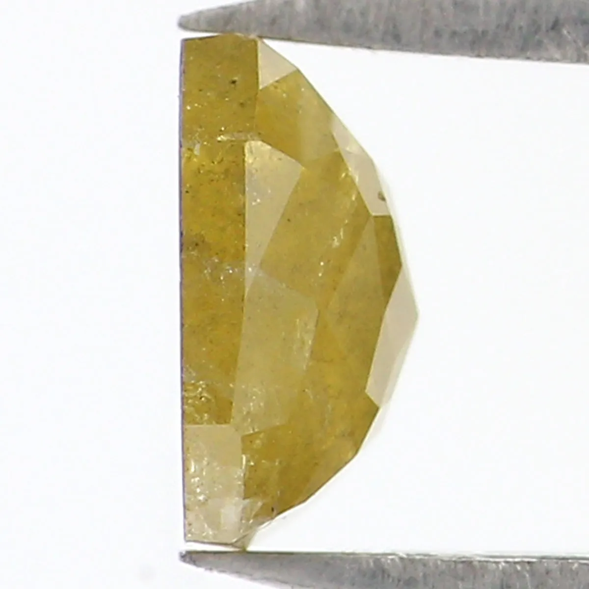 Natural Loose Radiant Diamond Green Yellow Color 0.77 CT 5.60  MM Radiant Shape Rose Cut Diamond KR619