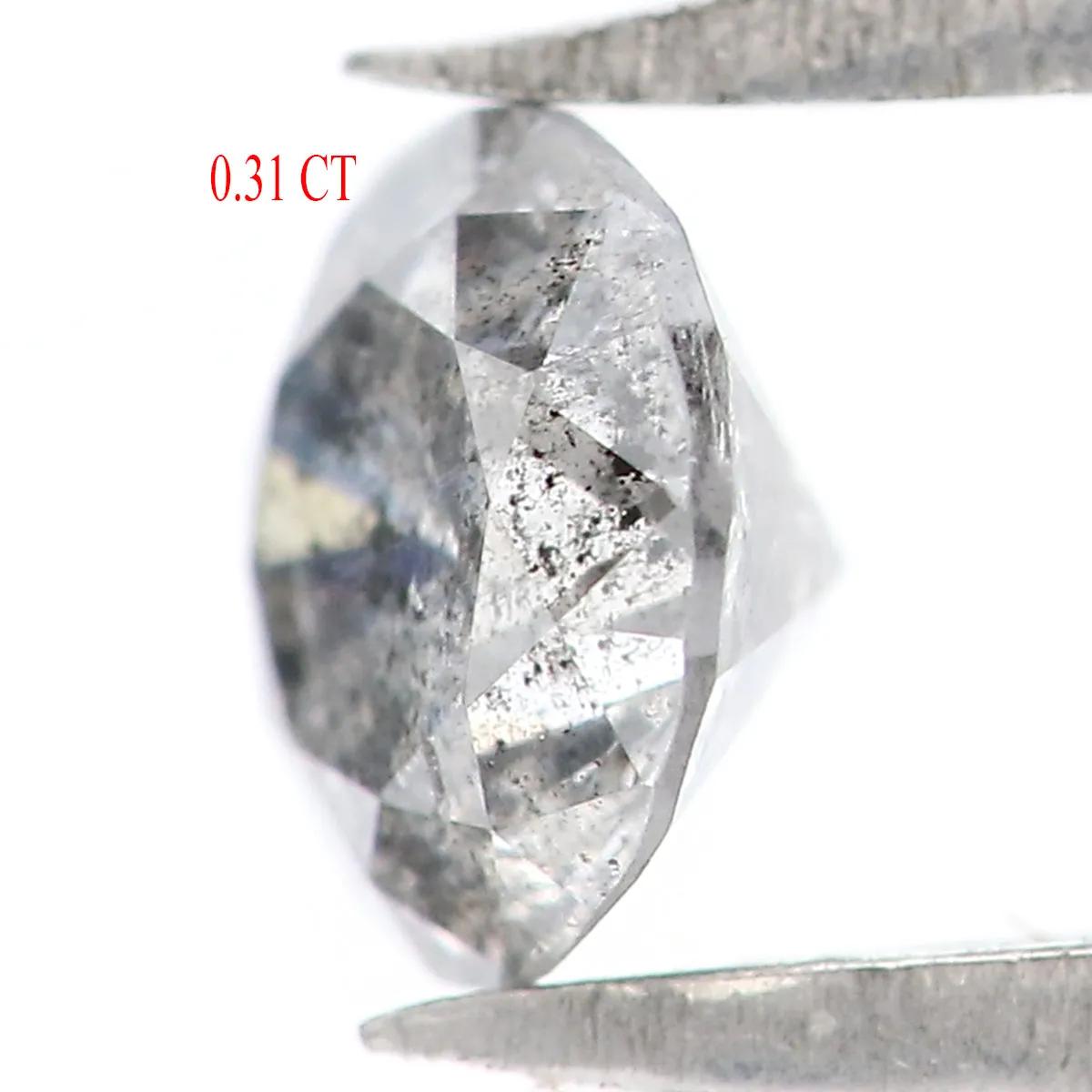 Natural Loose Round Salt And Pepper Diamond Black Grey Color 0.31 CT 4.30 MM Round Brilliant Cut Diamond L1964