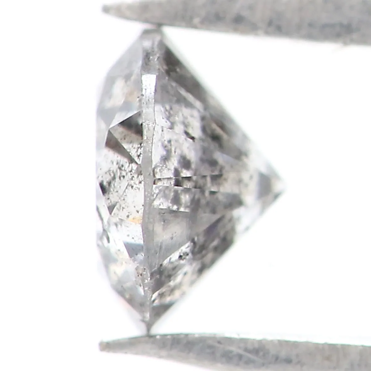 Natural Loose Round Salt And Pepper Diamond Black Grey Color 0.31 CT 4.30 MM Round Brilliant Cut Diamond L1964