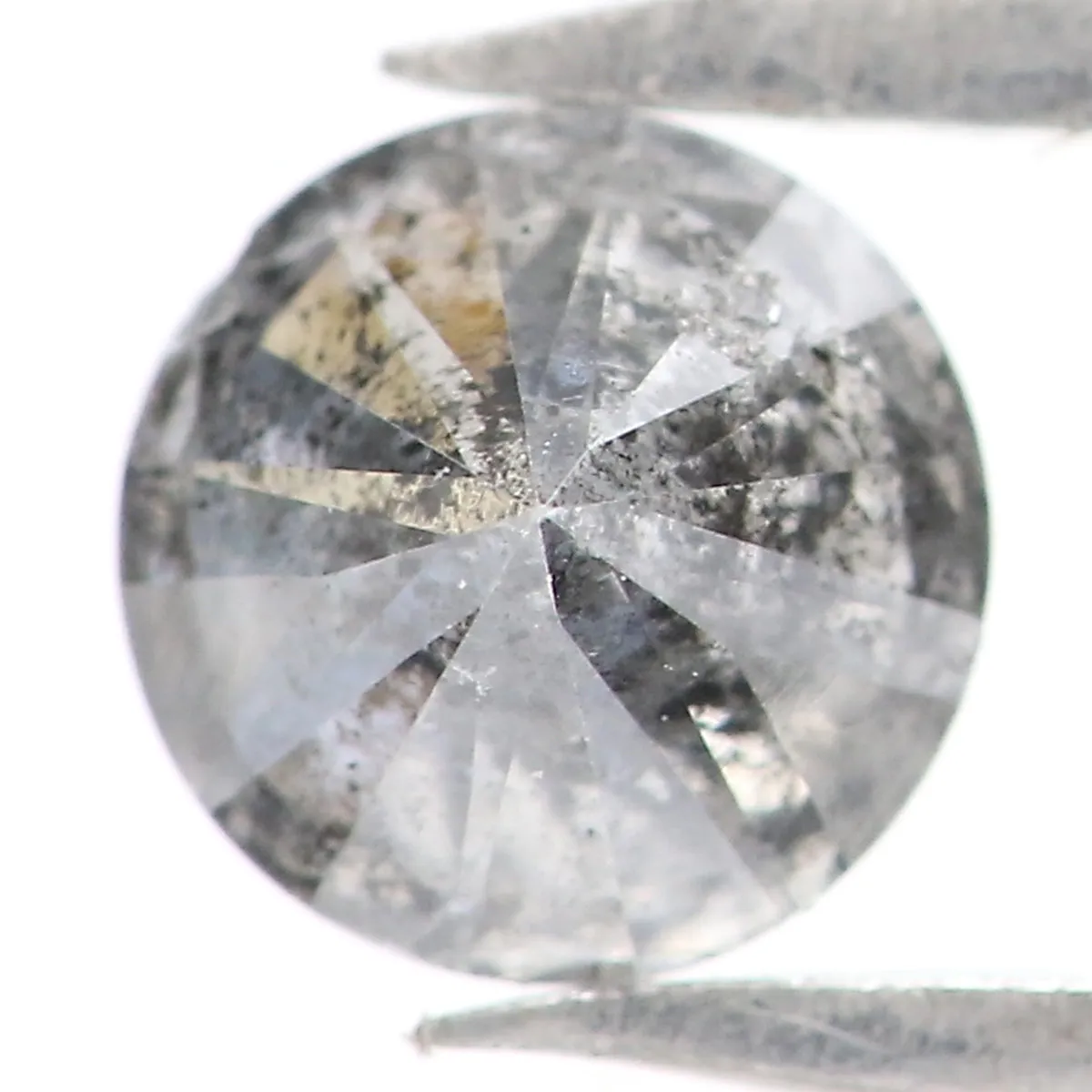 Natural Loose Round Salt And Pepper Diamond Black Grey Color 0.31 CT 4.30 MM Round Brilliant Cut Diamond L1964