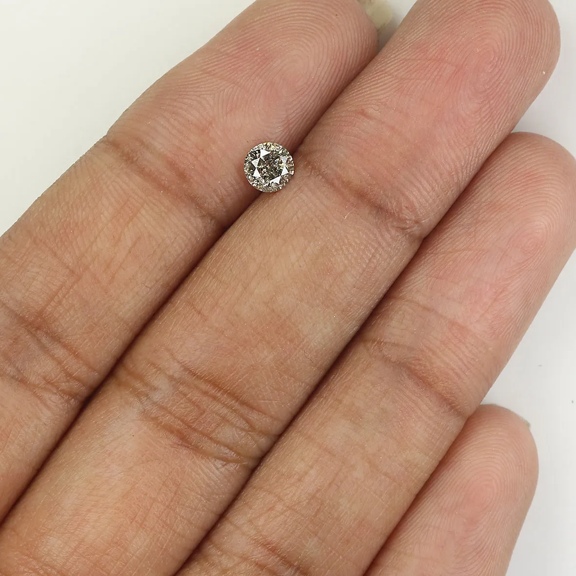 Natural Loose Round Salt And Pepper Diamond Black Grey Color 0.33 CT 4.40 MM Round Brilliant Cut Diamond L1109