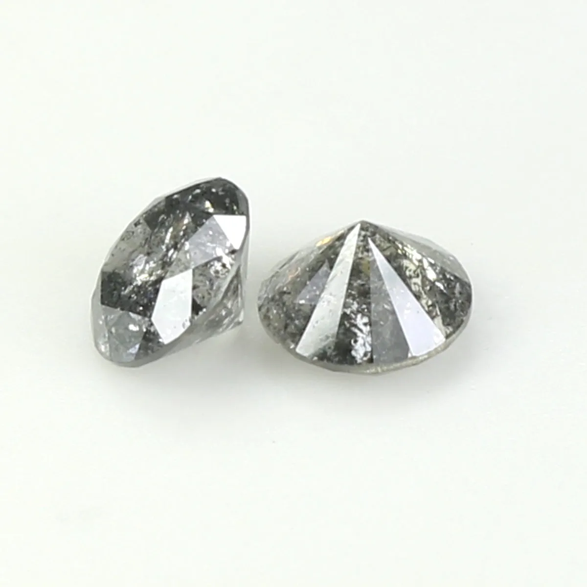 Natural Loose Round Salt And Pepper Diamond Black Grey Color 0.63 CT 4.25 MM Round Brilliant Cut Diamond KDL1377