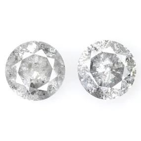 Natural Loose Round Salt And Pepper Diamond Black Grey Color 0.64 CT 4.25 MM Round Brilliant Cut Diamond L1954