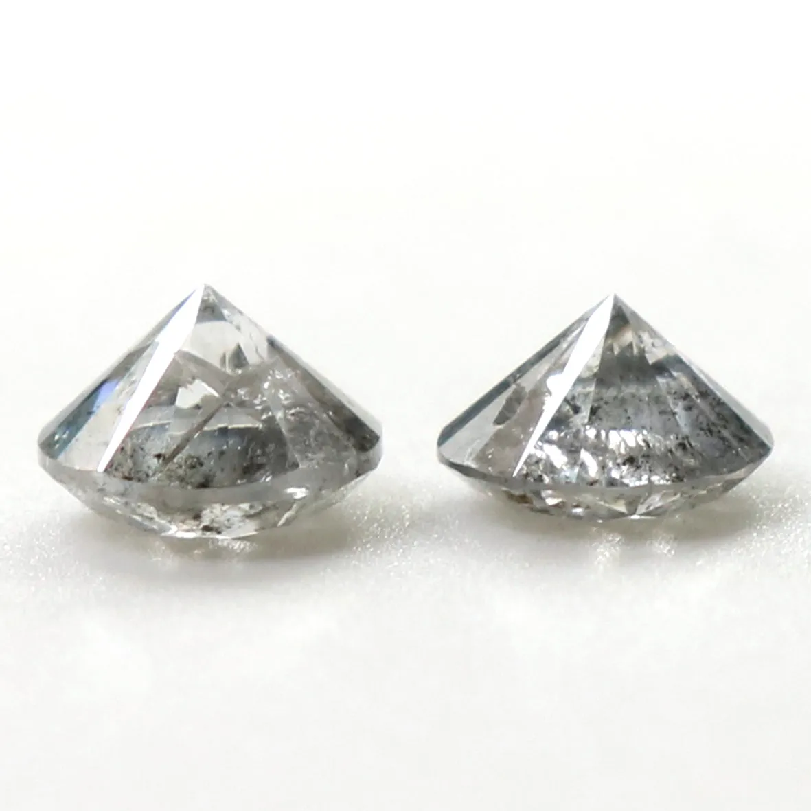 Natural Loose Round Salt And Pepper Diamond Black Grey Color 0.64 CT 4.25 MM Round Brilliant Cut Diamond L1954