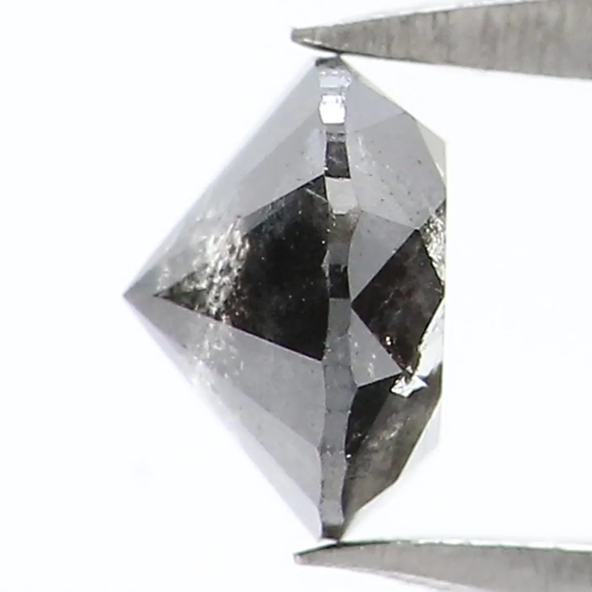 Natural Loose Round Salt And Pepper Diamond Black Grey Color 0.64 CT 5.10 MM Round Brilliant Cut Diamond KR2051