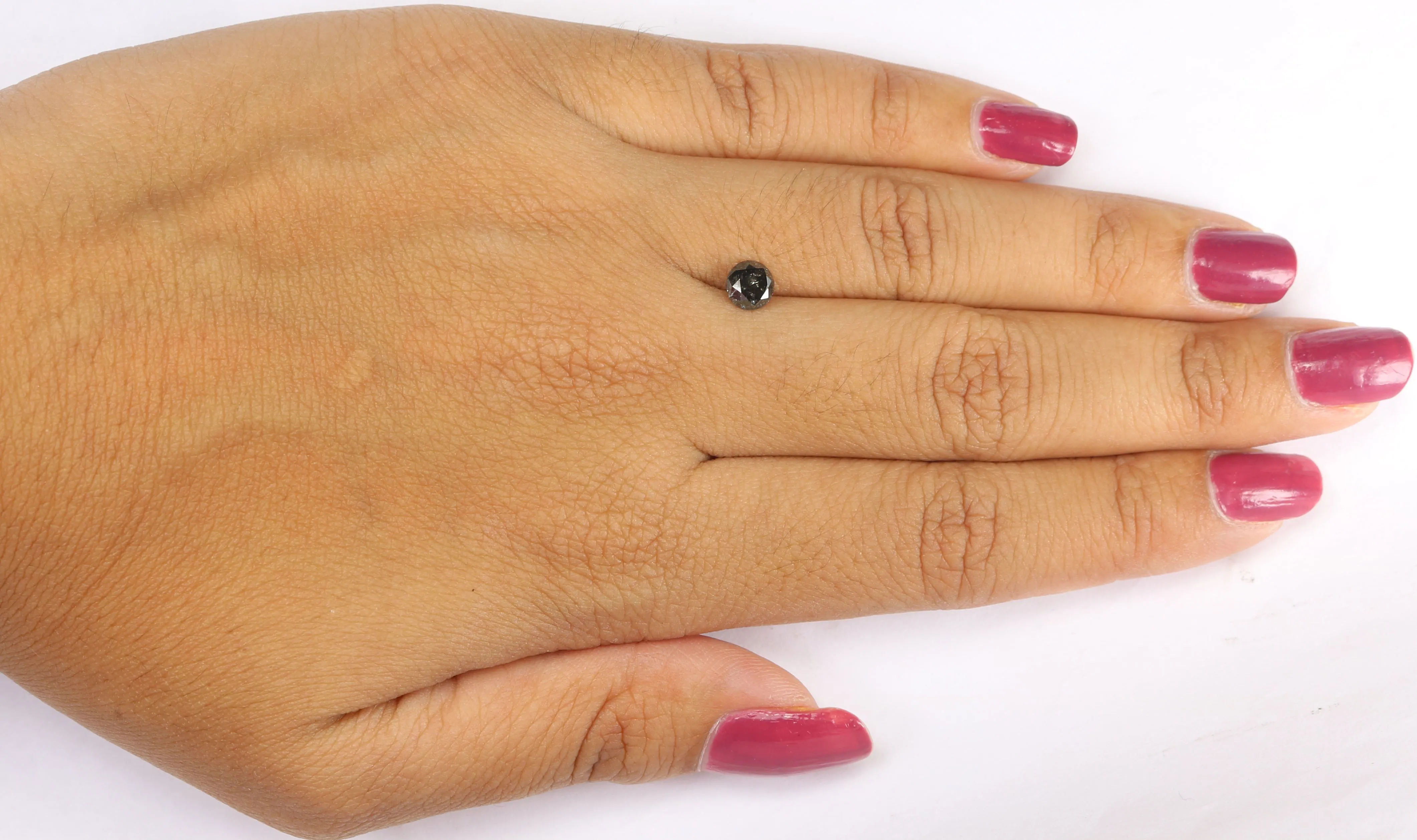 Natural Loose Round Salt And Pepper Diamond Black Grey Color 0.64 CT 5.10 MM Round Brilliant Cut Diamond KR2051