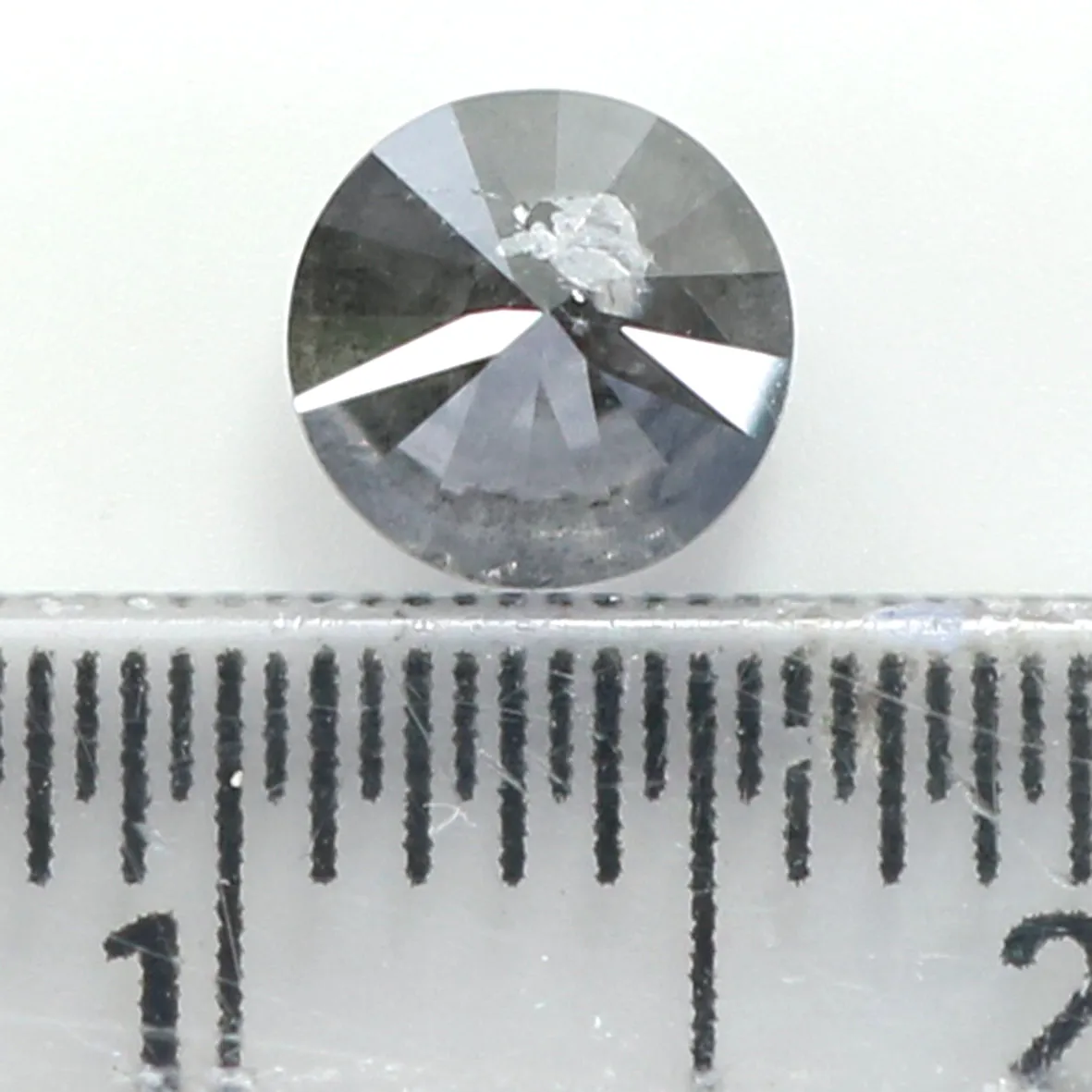 Natural Loose Round Salt And Pepper Diamond Black Grey Color 0.68 CT 5.30 MM Round Brilliant Cut Diamond L1765