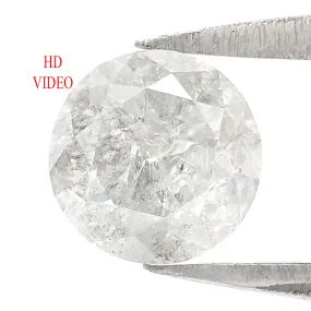 Natural Loose Round Salt And Pepper Diamond Black Grey Color 0.79 CT 5.60 MM Round Brilliant Cut Diamond L478