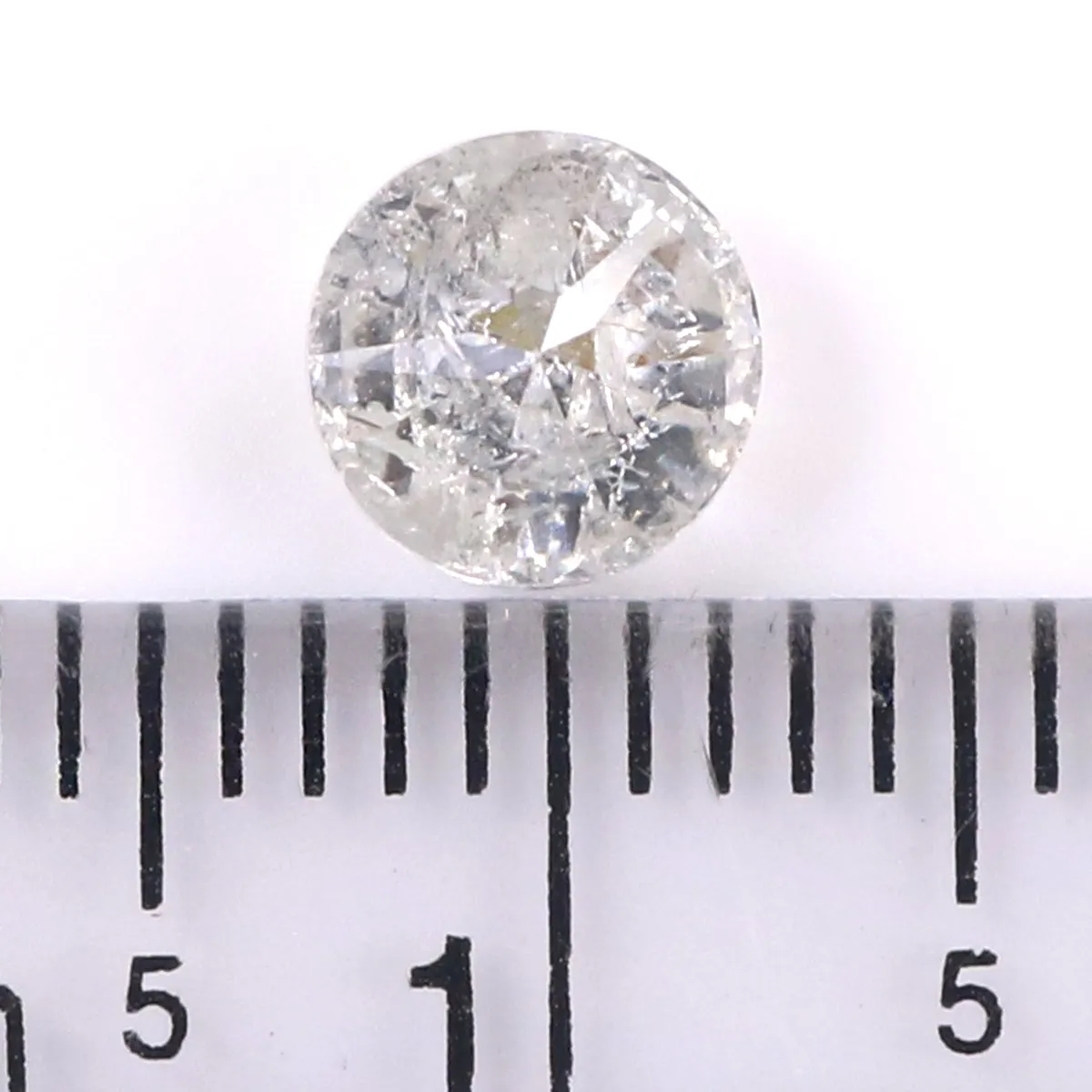 Natural Loose Round Salt And Pepper Diamond Black Grey Color 0.79 CT 5.60 MM Round Brilliant Cut Diamond L478